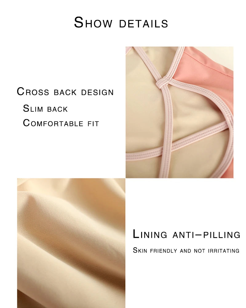 Cross Back Camisole Ballet Leotard with Contrast Straps and Mixed Sizes