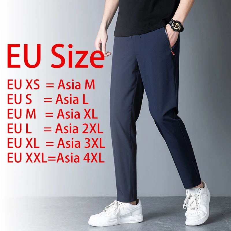 Men's Elastic Waist Slim Fit Casual Pants For Everyday Wear