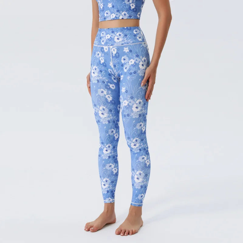 Women's Floral Sports Bra and Leggings Workout Set