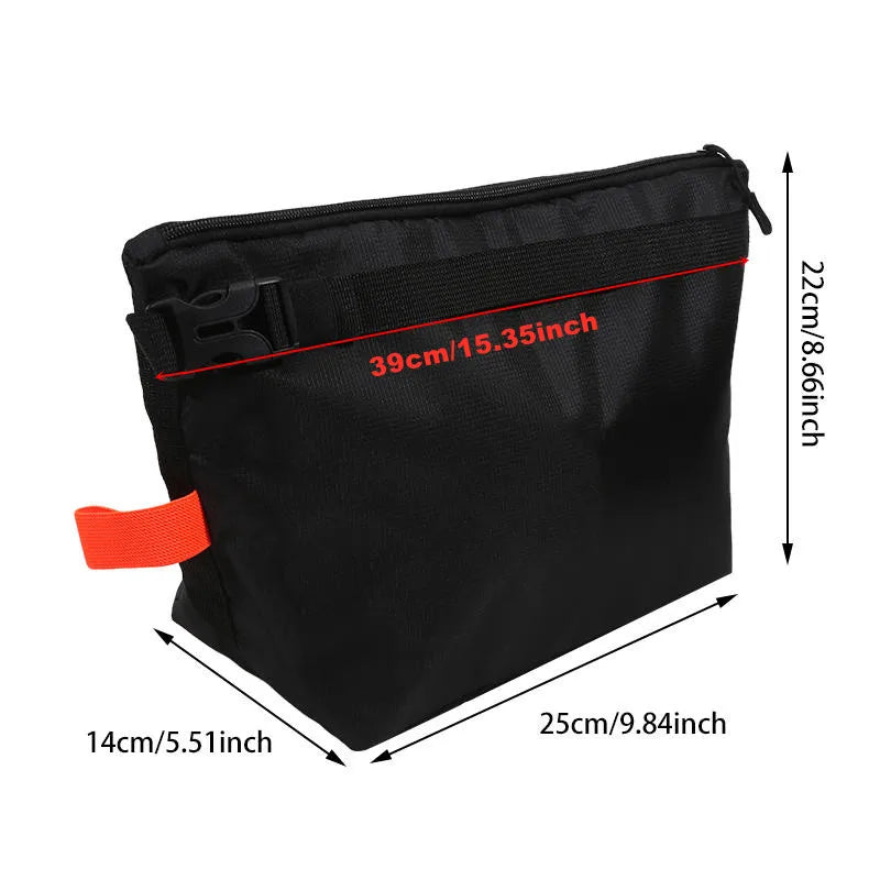 Solid Zippered Lunch Tote Bag with Adjustable Carry Handle
