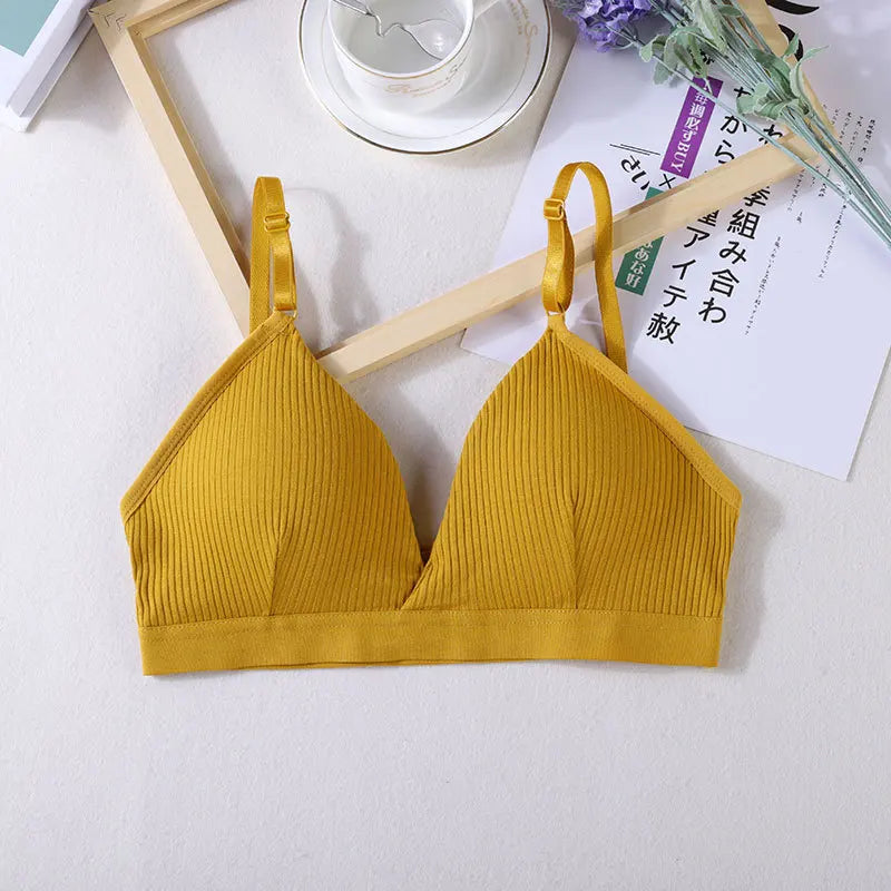 Women's Ribbed Triangle Sports Bra