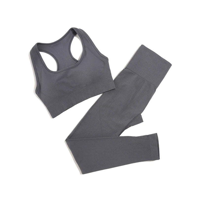 Women's Variable Sleeve Top And Bottoms Yoga Set
