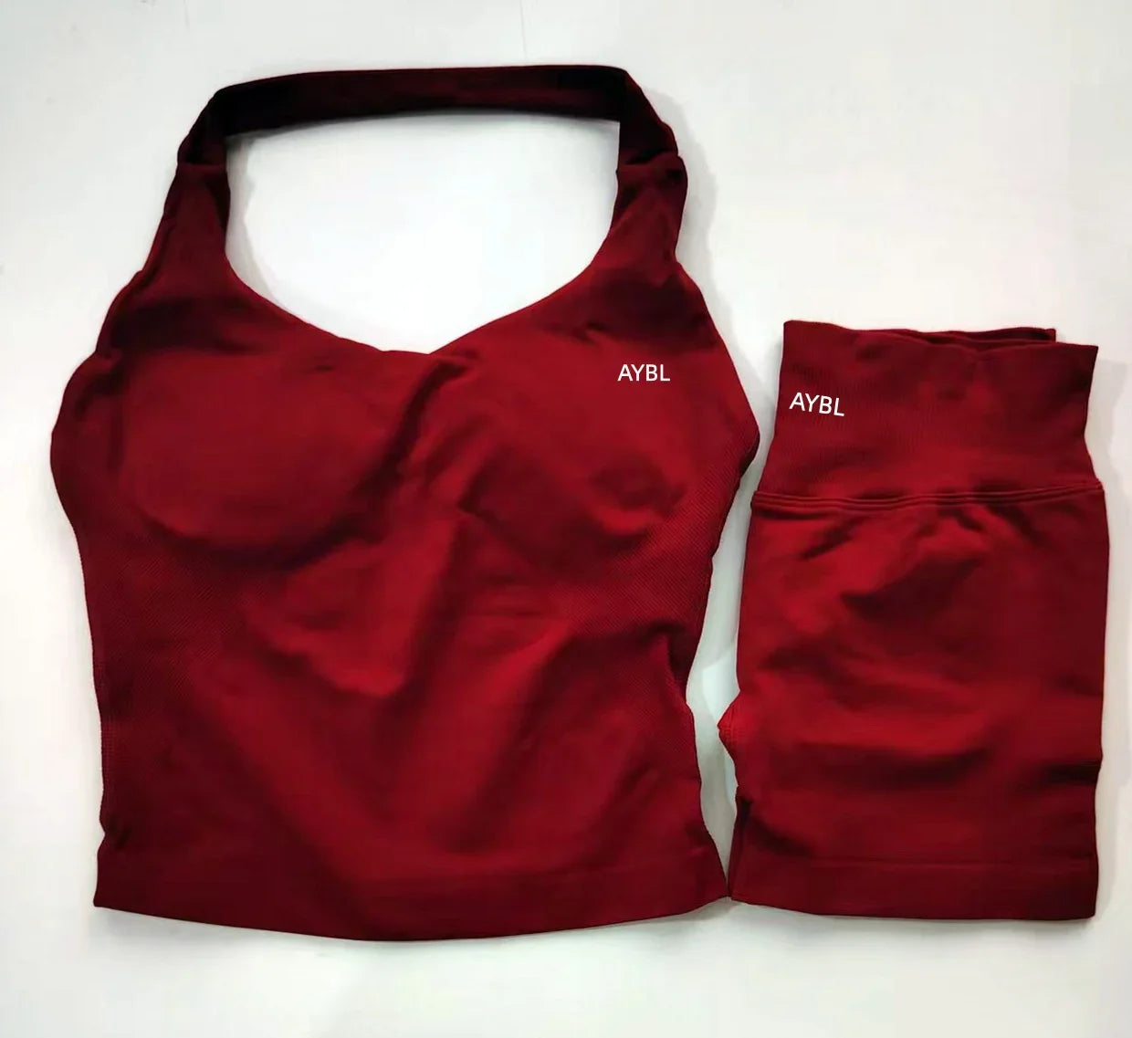 Women's Halter Tank And Shorts Yoga Set For Workout Outfits