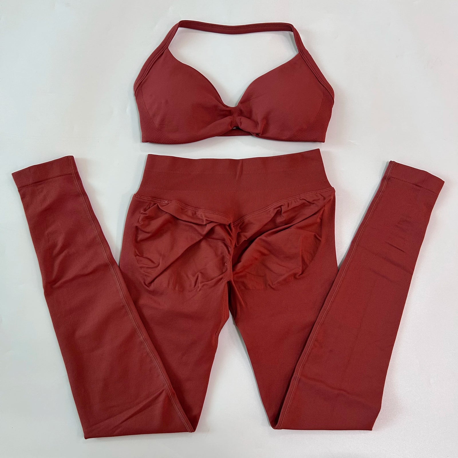 Women's Strappy Bra And Leggings Yoga Set For Workout Outfits