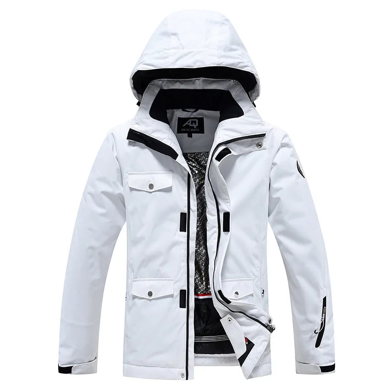 Hooded Ski Jacket and Pants Clothing Set with Style Options