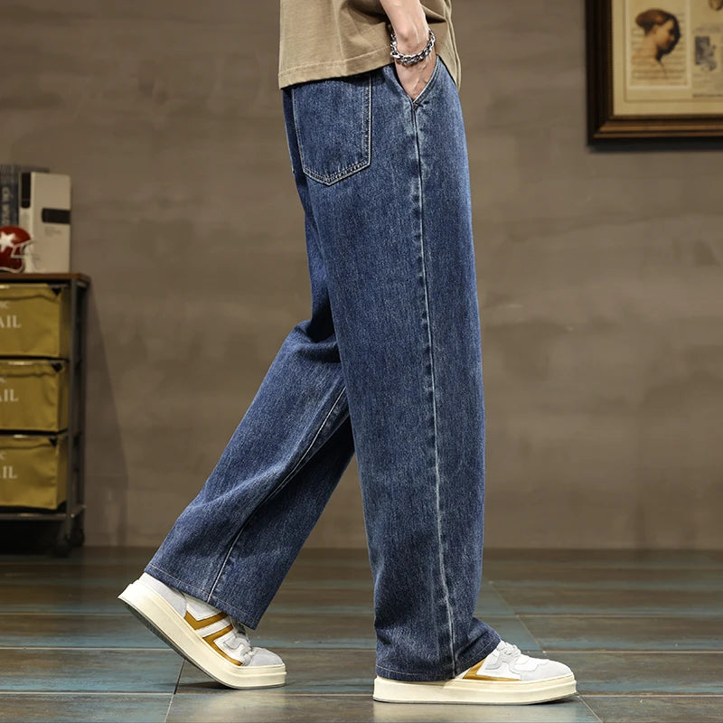 Men's Wide Leg Denim Jeans for Casual Everyday Wear
