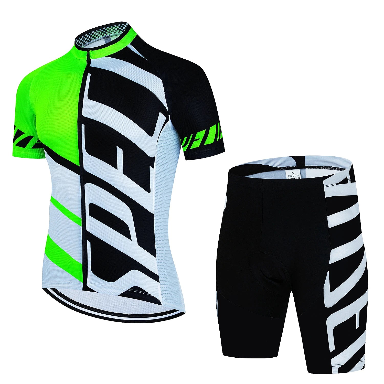 Men's Summer Cycling Jersey and Bottom Set with Zip-Front Top Styles