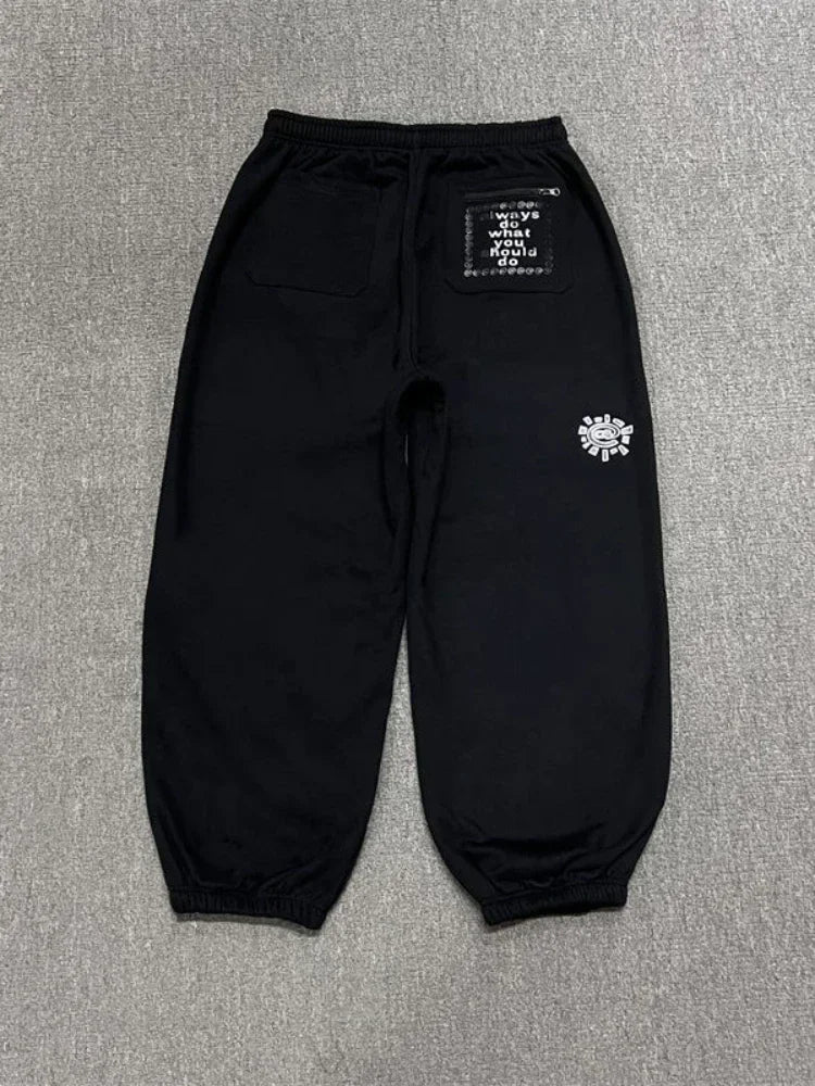 Full Length Loose Fit Casual Streetwear Pants with Waistband