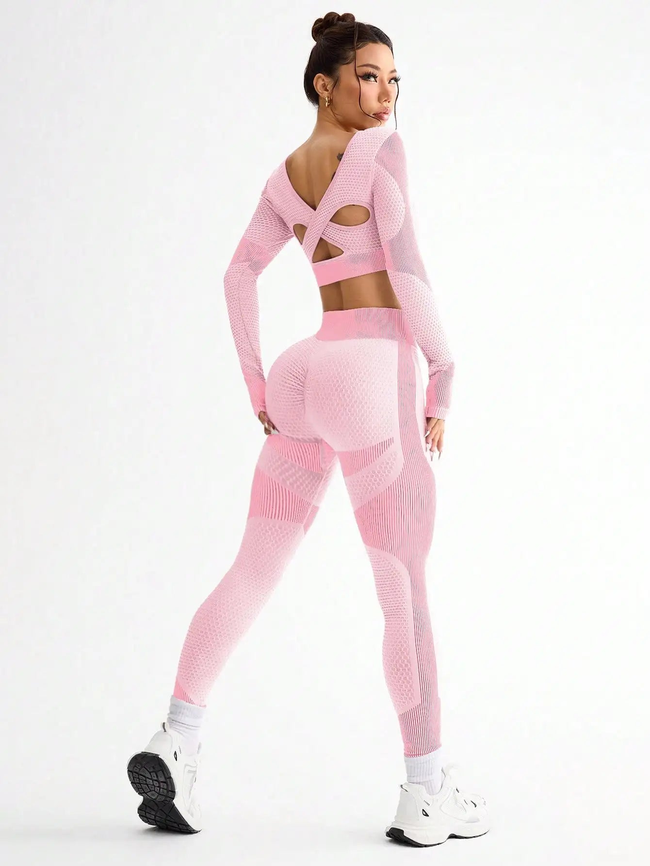 Women's Cross-Back Top and Leggings Workout Set