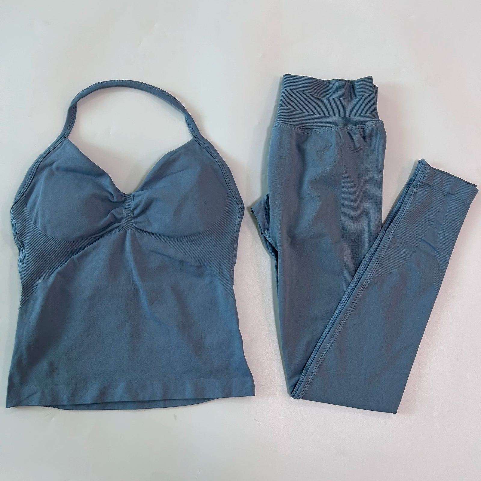 Women's Thin Strap Tank And Leggings Yoga Set