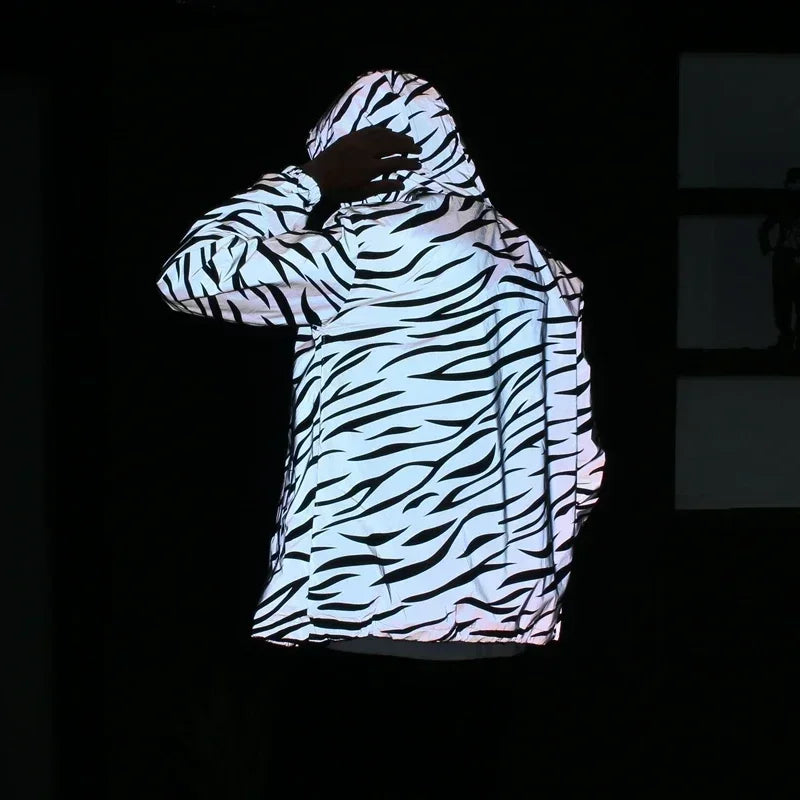 Hooded Long Sleeve Full Zip Casual Streetwear Jacket