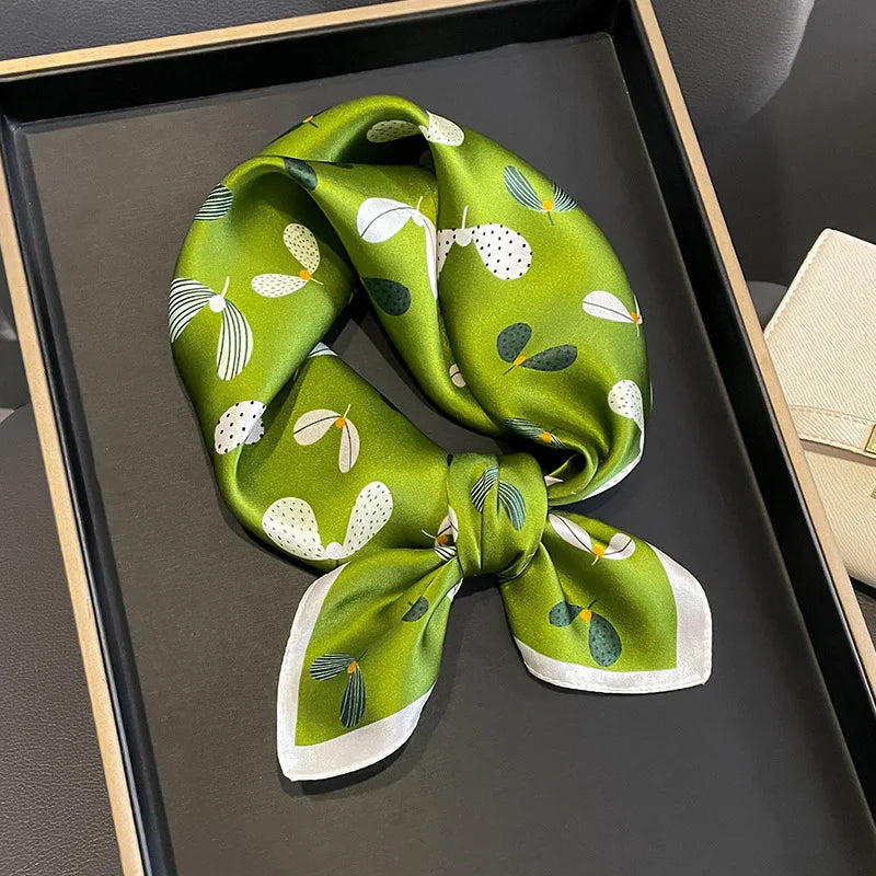 Printed Small Square Scarf for Neck and Hair Styling