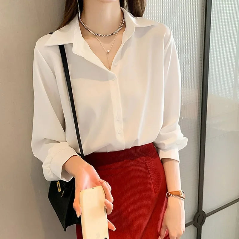 Women's Long Sleeve Button Front Shirt
