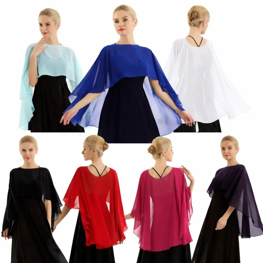 Sheer Flowing Drape Cape for Layering over Outfits