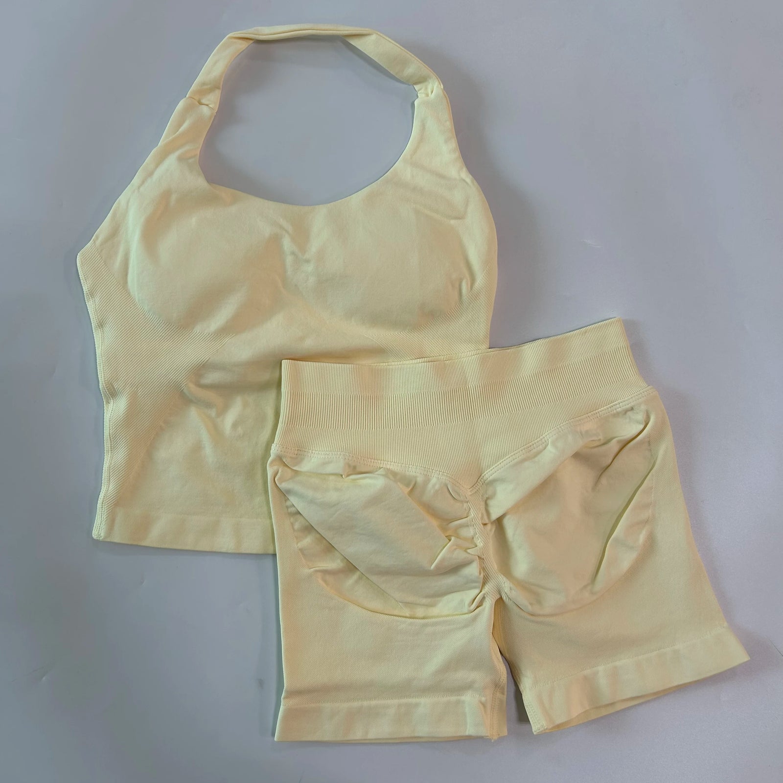 Women's Halter Tank And Shorts Yoga Set For Workout Outfits