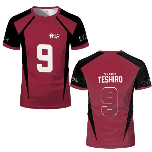 Nekoma Number Volleyball Short Sleeve T-shirt For Sports Outfits