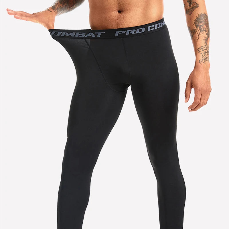 Men's Fitted Training Leggings for Gym and Running