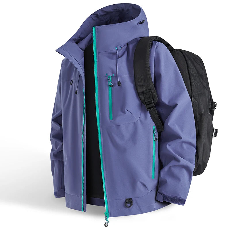 Hooded Zip-Front Outdoor Jacket