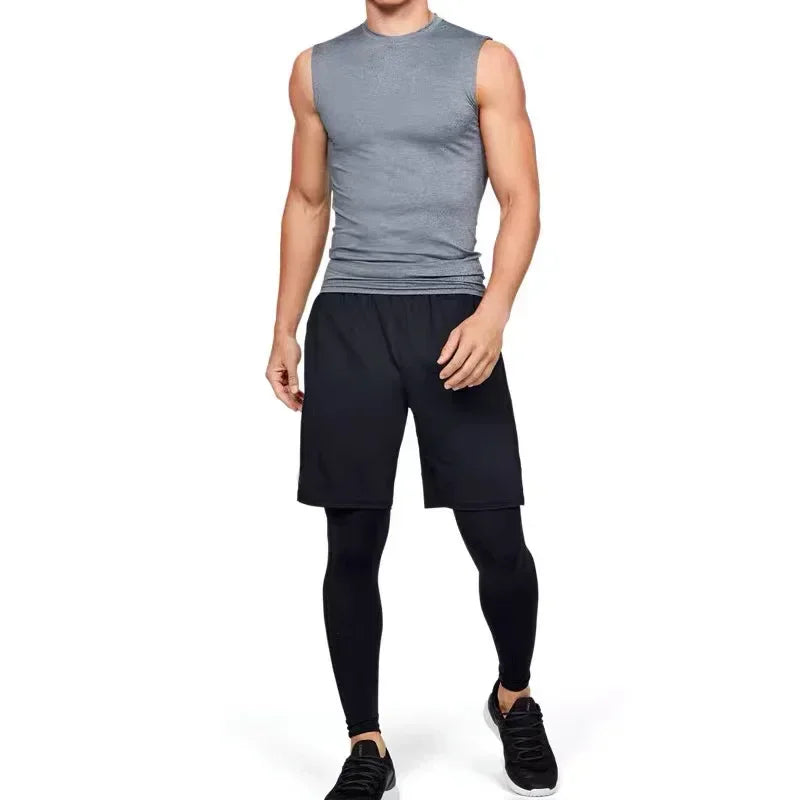Men's Fitted Training Leggings for Gym and Running