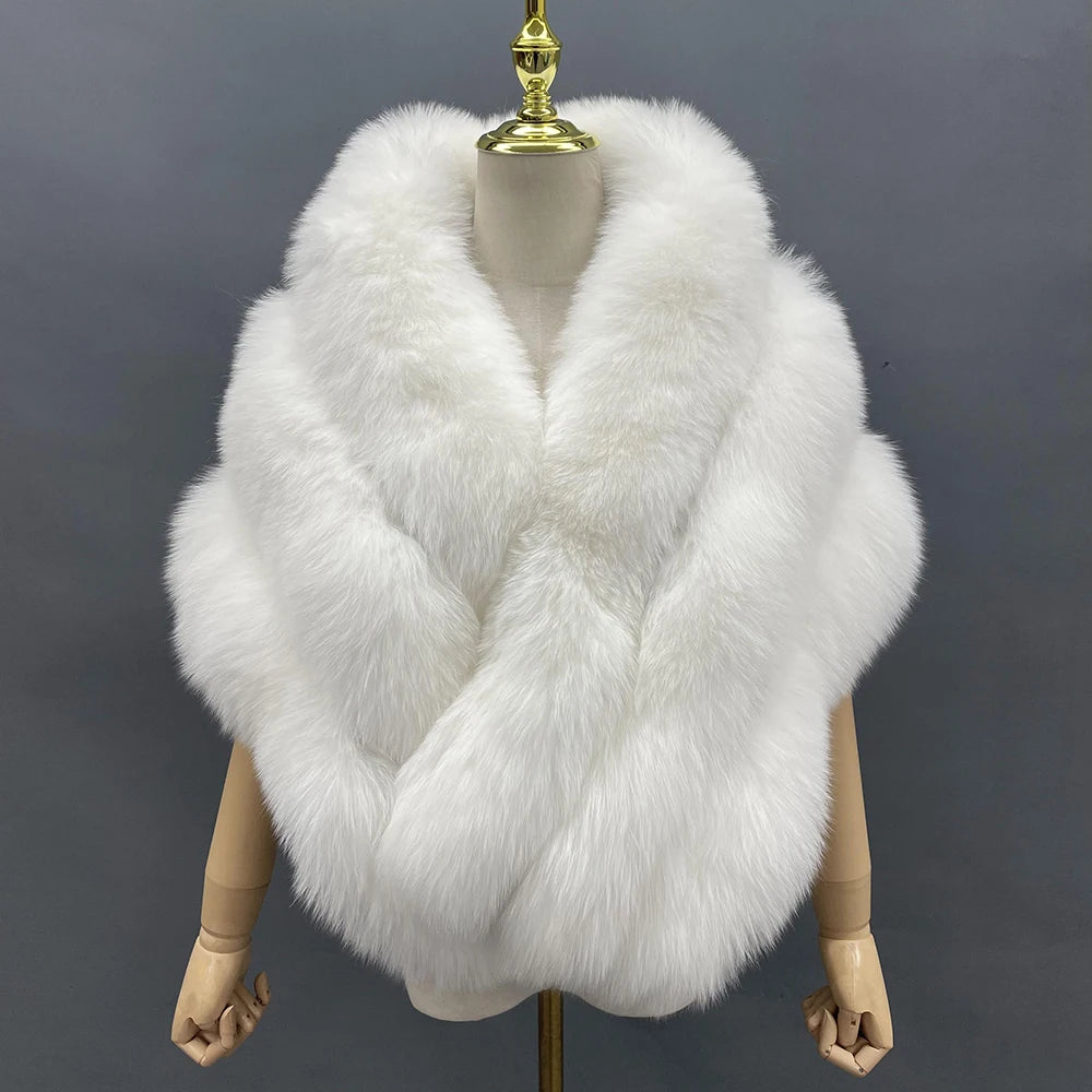 Plush Cross Front Wrap Cape for Layering over Outfits