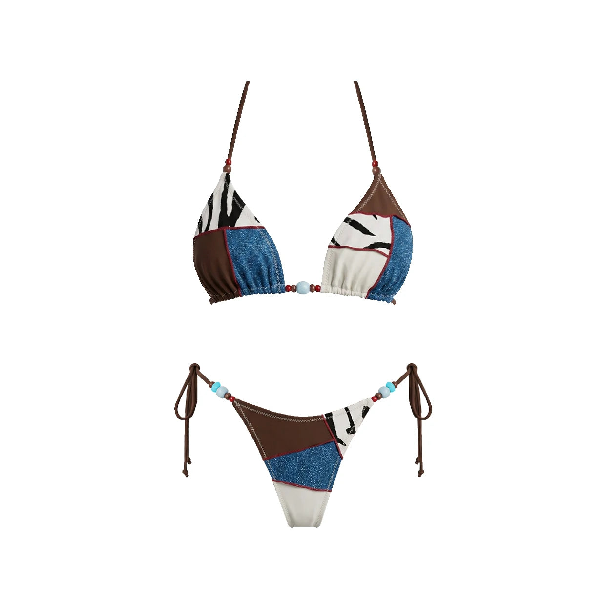 Printed Thong Bikini