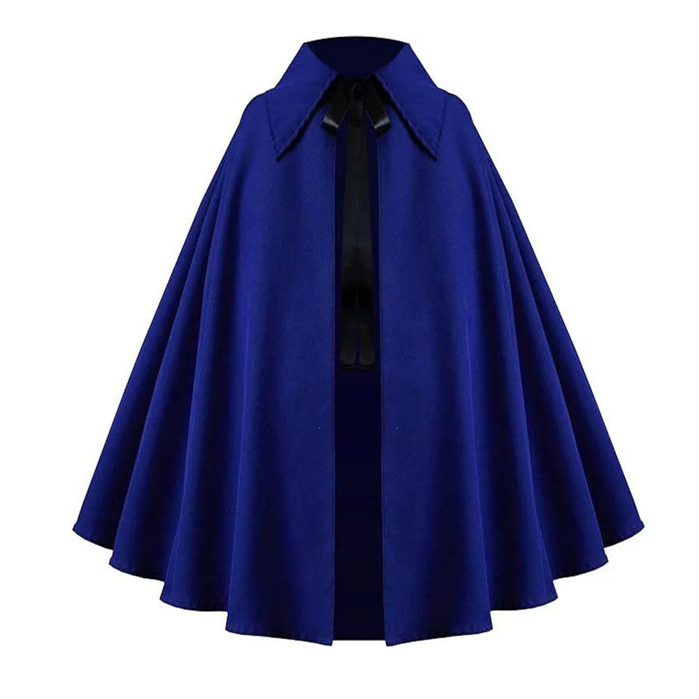 Short Hooded Velvet Cape for Layering over Outfits