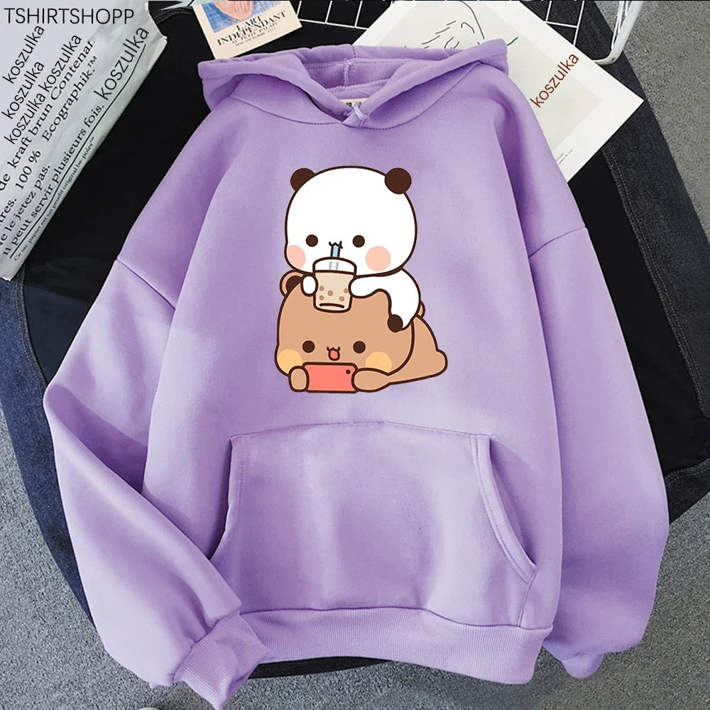 Cartoon Graphic Long Sleeve Pullover Casual Hoodie for Layering