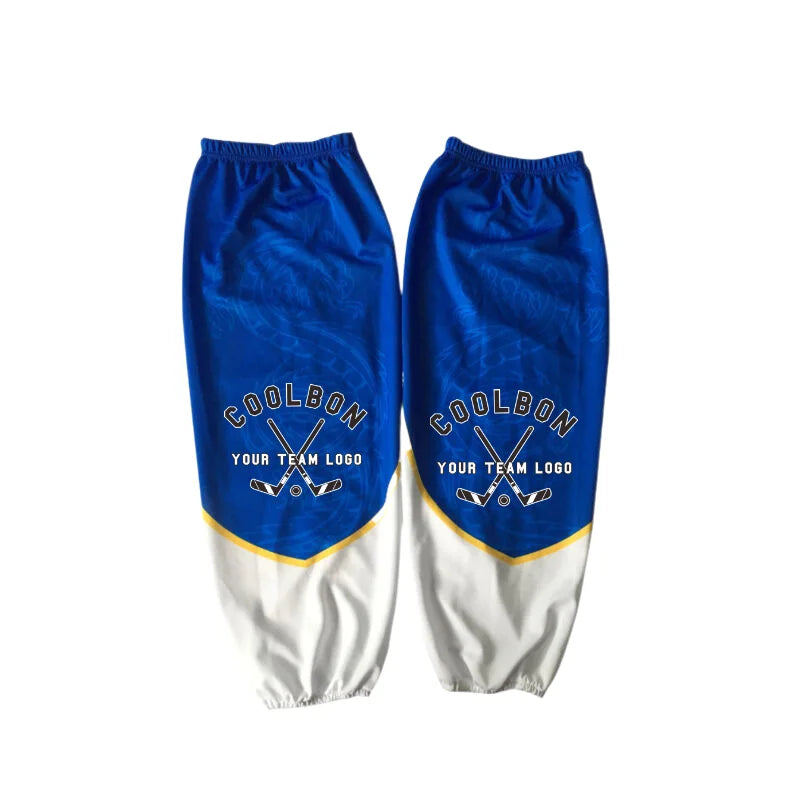 Blue Hockey Number Graphic Long Sleeve Jersey For Sports Outfits