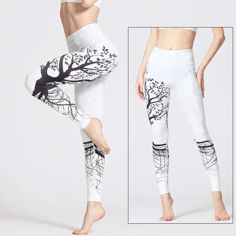 Women's Printed High-Waist Workout Leggings