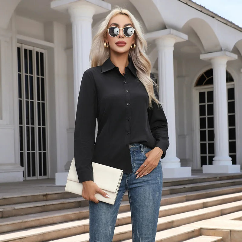 Women's Collared Long Sleeve Shirt