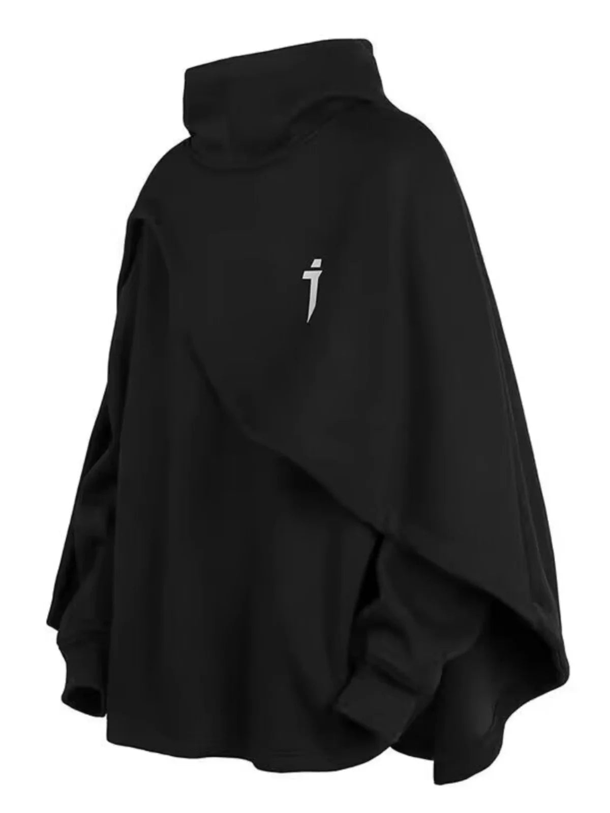Hooded Layered Pullover Poncho for Layering over Outfits