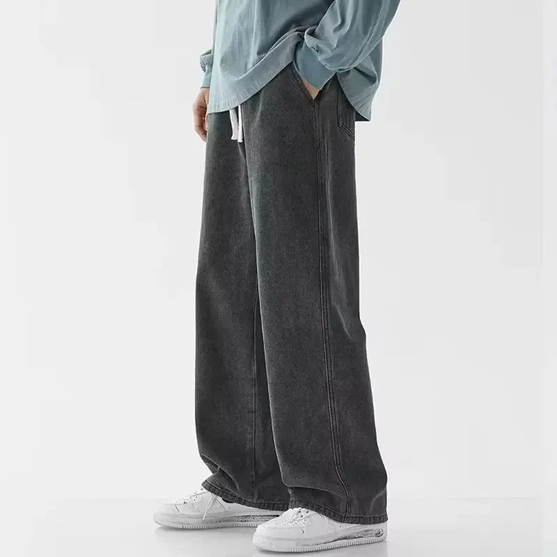 Men's Wide Leg Denim Jeans for Casual Everyday Wear