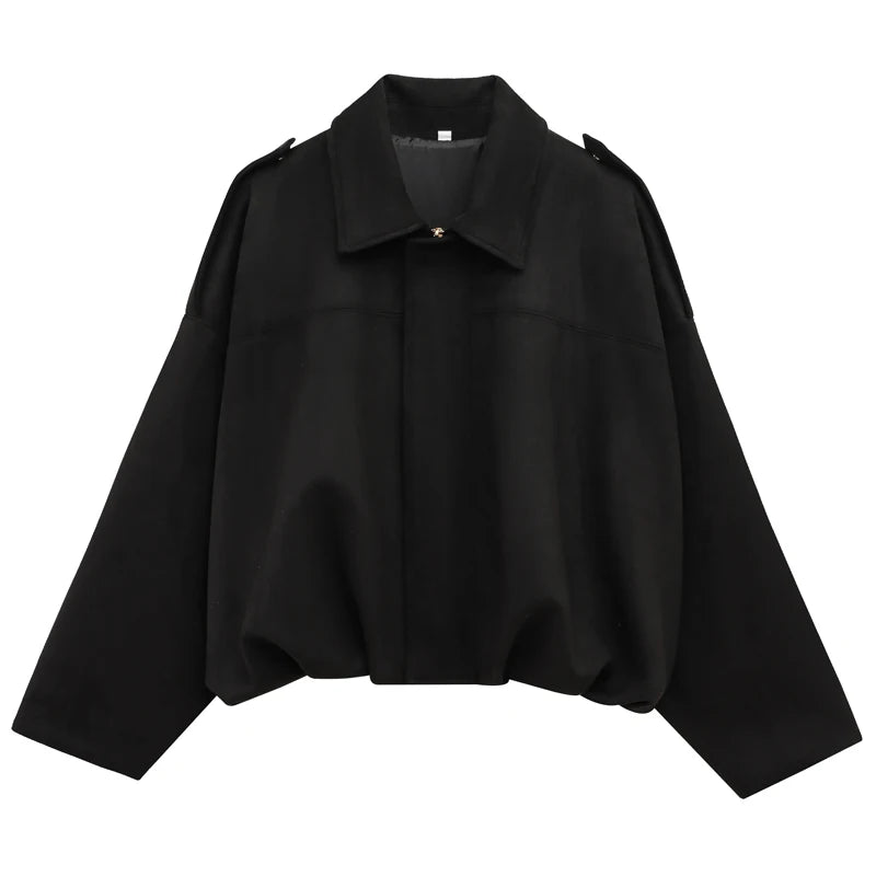 Women's Cropped Collar Zip Front Jacket for Layered Outfits