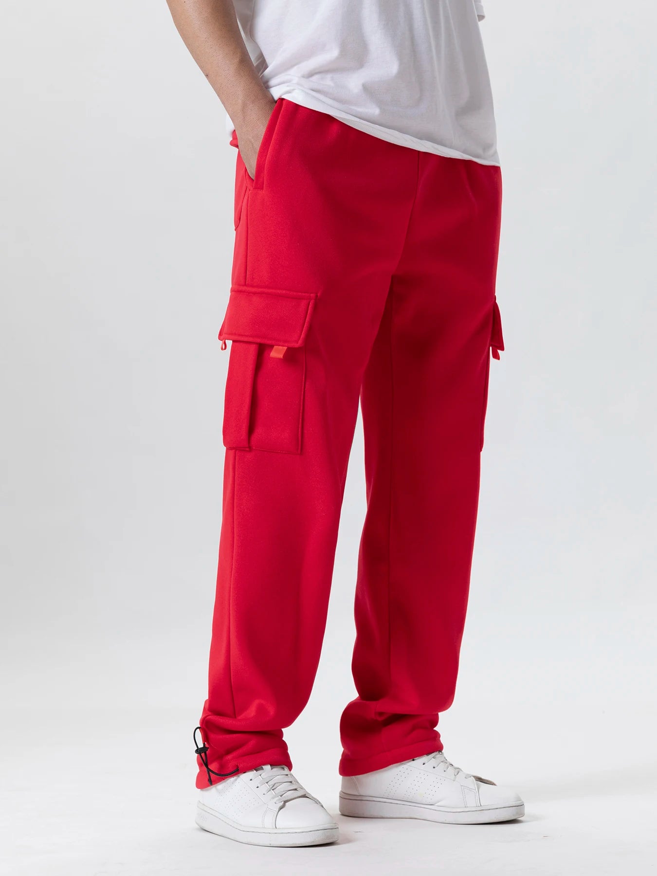 Men's Loose Straight-Leg Drawstring Cargo Pants