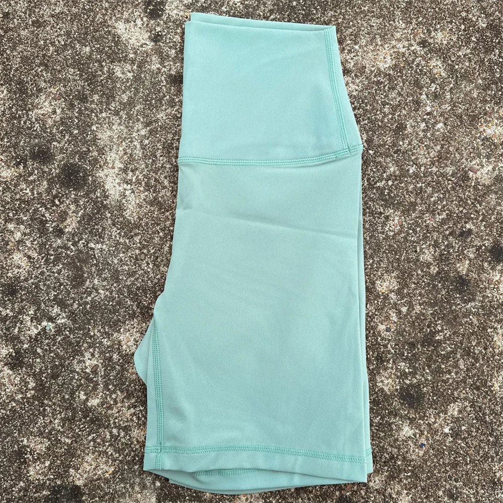 Women's High Waist Nylon Blend Shorts for Yoga and Training