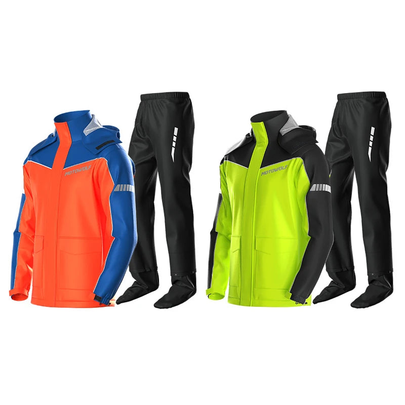 Outdoor Hooded Jacket and Trouser Clothing Set with Style Options