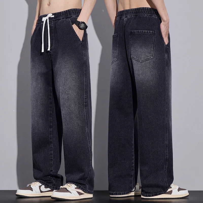 Men's Wide Leg Denim Jeans for Casual Everyday Wear