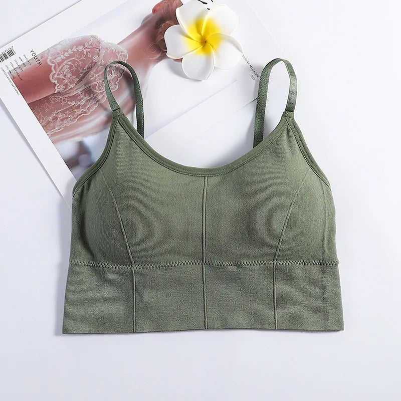 Women's Ribbed Scoop Neck Cropped Tank Top