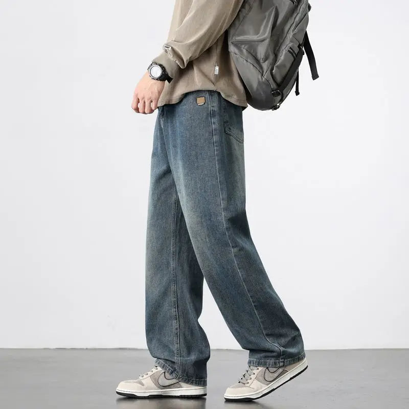 Men's Wide Leg Denim Jeans for Casual Everyday Wear