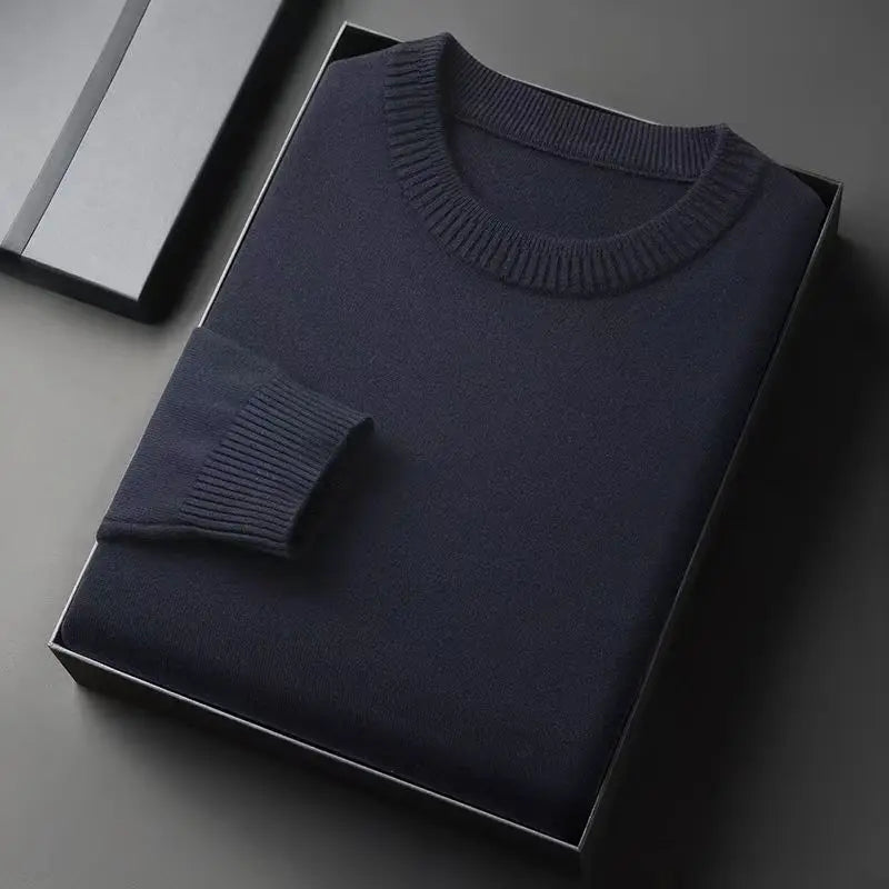 Men's Crew Neck Long Sleeve Knit Sweater