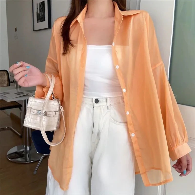 Women's Collared Long Sleeve Shirt