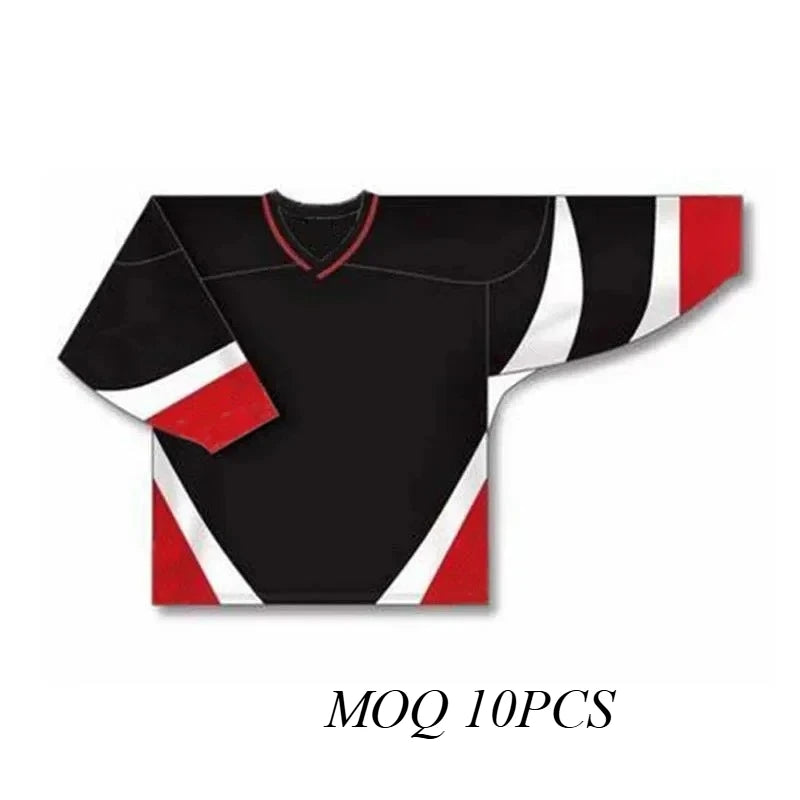 Plain Striped Hockey Practice Long Sleeve Jersey For Sports Outfits