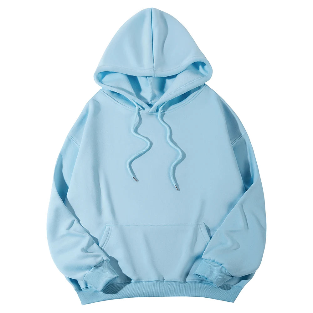 Long Sleeve Casual Hooded Sweatshirt with Relaxed Streetwear Styling
