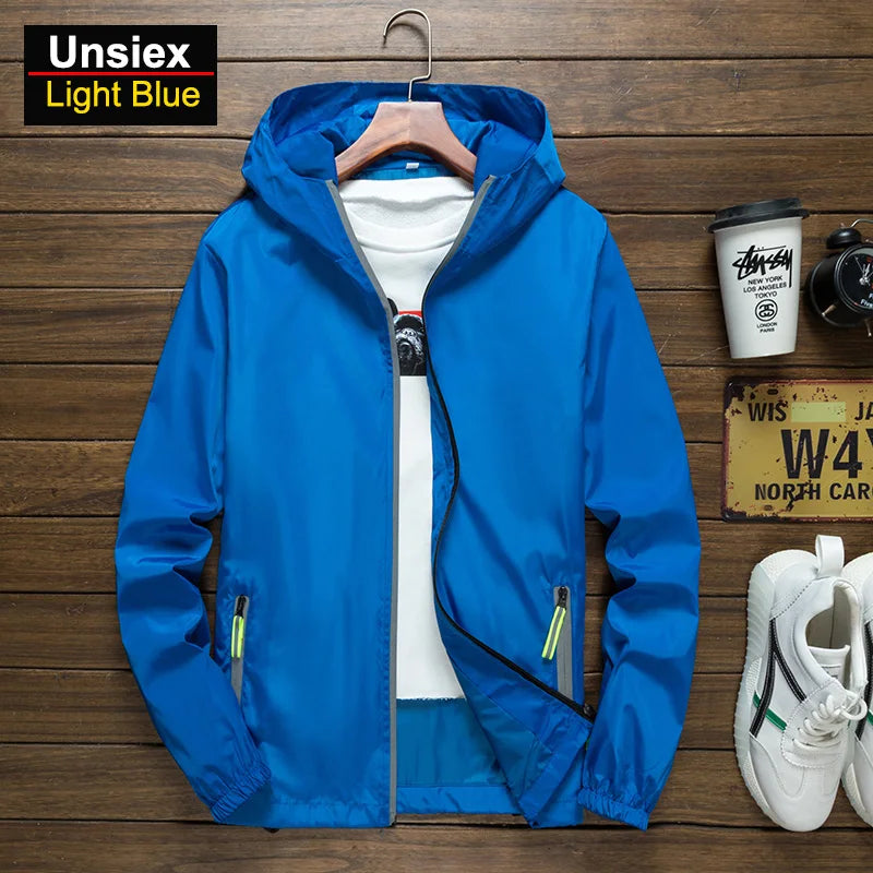 Unisex Breathable Reflective Hiking Jacket for Outdoor Wear