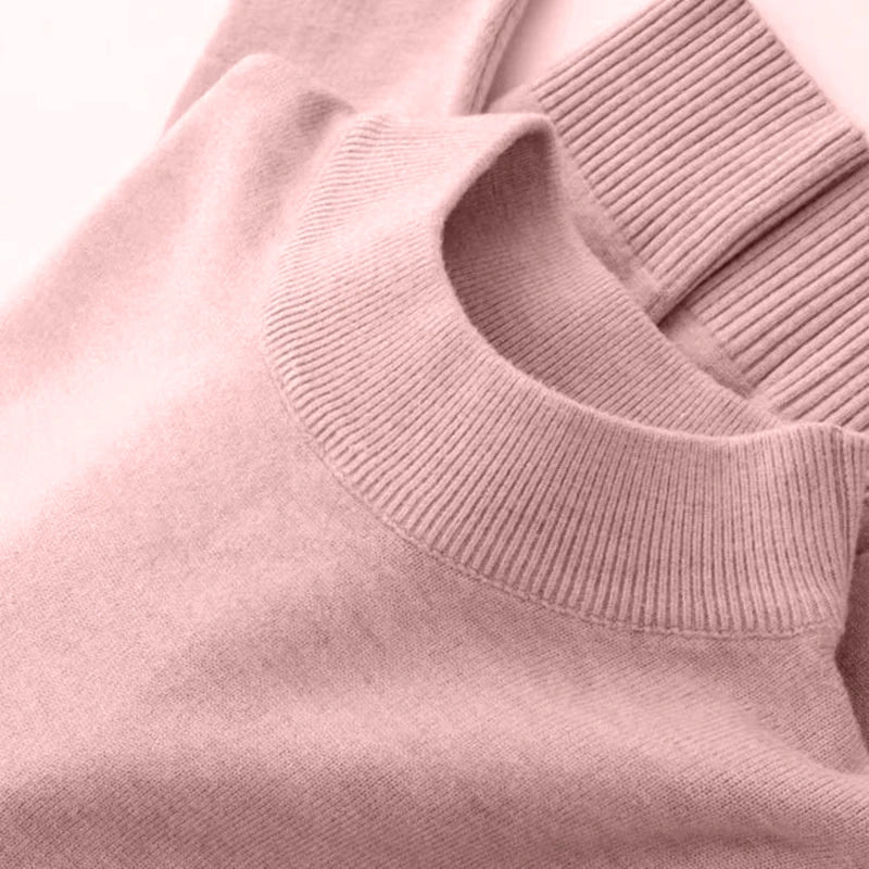 Men's Mock Neck Long Sleeve Knit Sweater