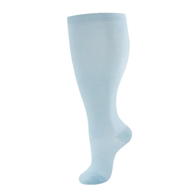 Plus Size Knee High Compression Socks with Pattern Options