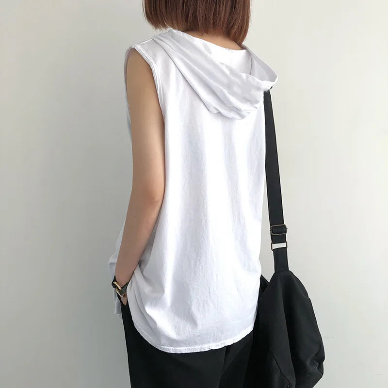Hooded Sleeveless Tank Top
