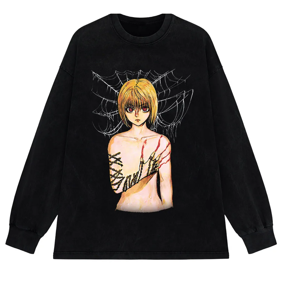 Men's Hip Hop Streetwear Anime Graphic T-Shirt Oversized Cotton Tee