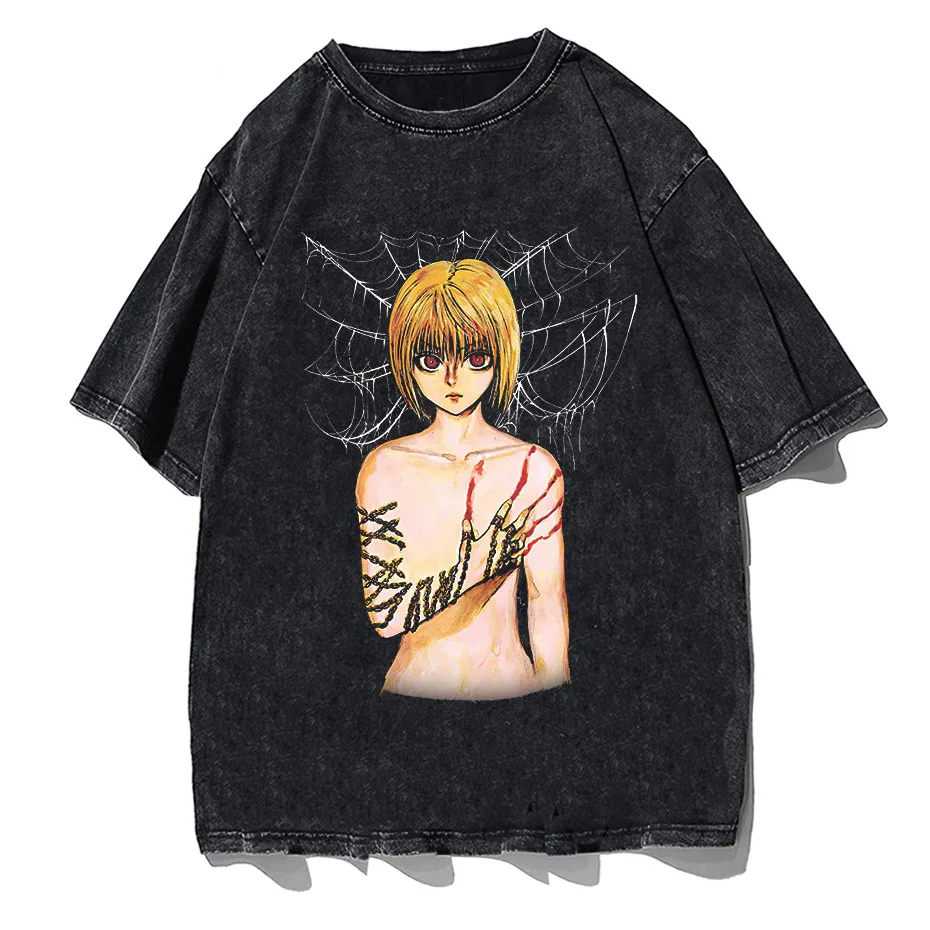 Men's Hip Hop Streetwear Anime Graphic T-Shirt Oversized Cotton Tee