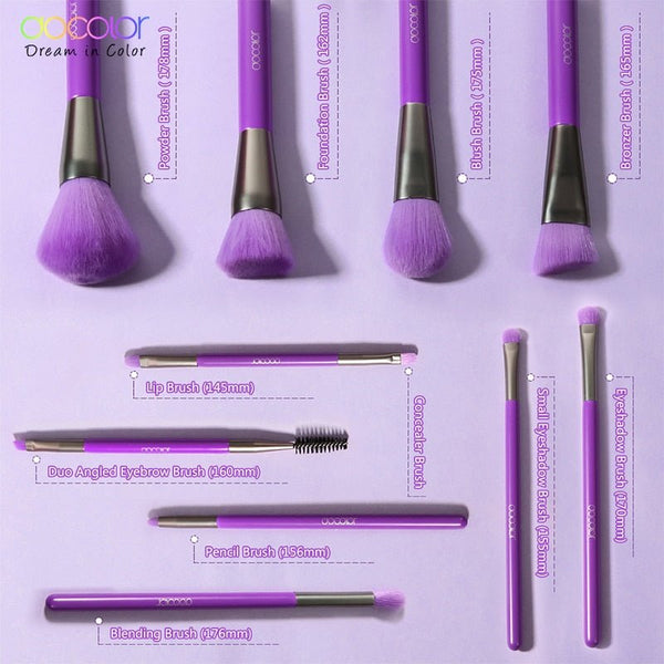 10/15pcs Neon Peach Makeup Brushes Soft Synthetic Hair Powder Blush Foundation eye Blending Contour Makeup Brushes Set - Vimost Shop